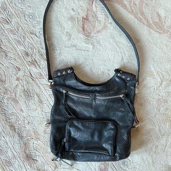 Treesje Black Crossbody Black Leather Bag - Picture 2 of 16